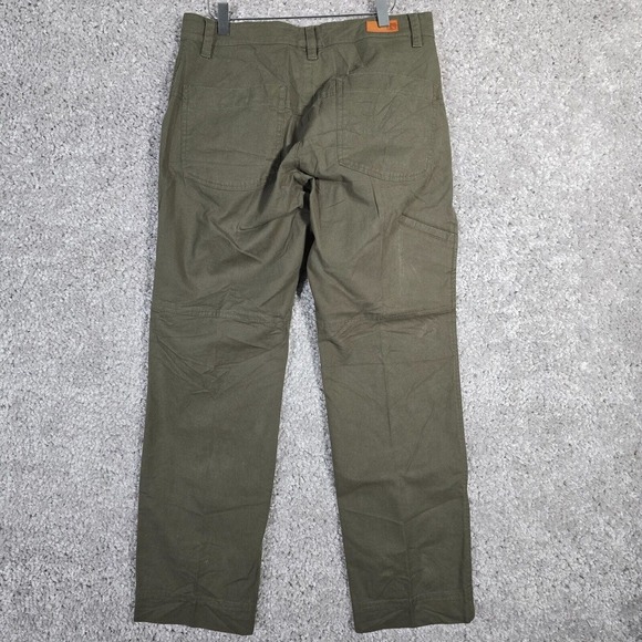 Flylow Mens Canvas Pants Size Large Green Chino Hiking Outdoor Adventurewear - Picture 4 of 14